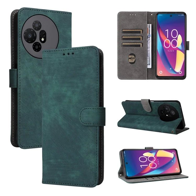 For TCL 50 XL 5G Case RFID Blocking Leather Wallet Stand Feature Phone Cover