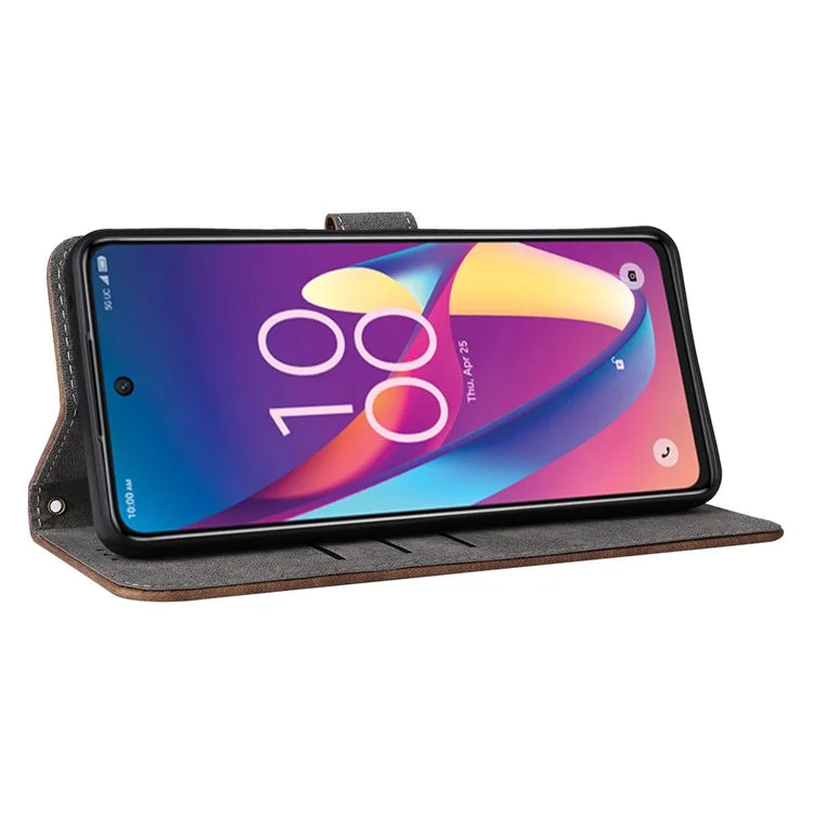 For TCL 50 XL 5G Case RFID Blocking Leather Wallet Stand Feature Phone Cover