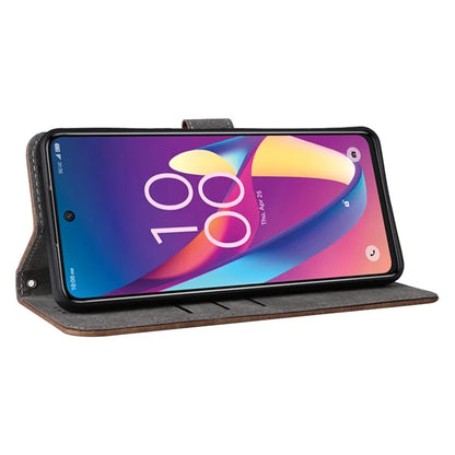 For TCL 50 XL 5G Case RFID Blocking Leather Wallet Stand Feature Phone Cover