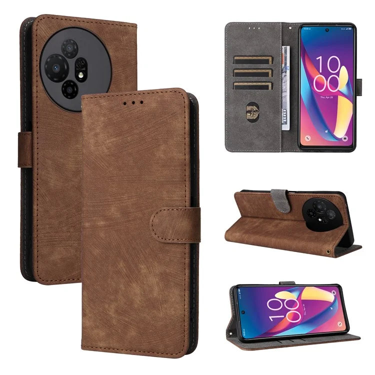 For TCL 50 XL 5G Case RFID Blocking Leather Wallet Stand Feature Phone Cover