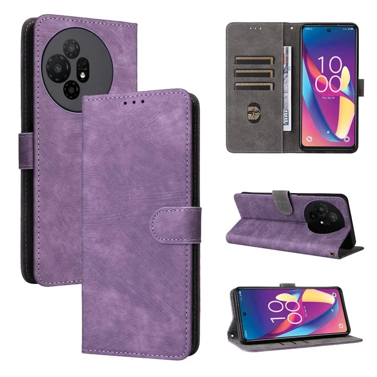 For TCL 50 XL 5G Case RFID Blocking Leather Wallet Stand Feature Phone Cover