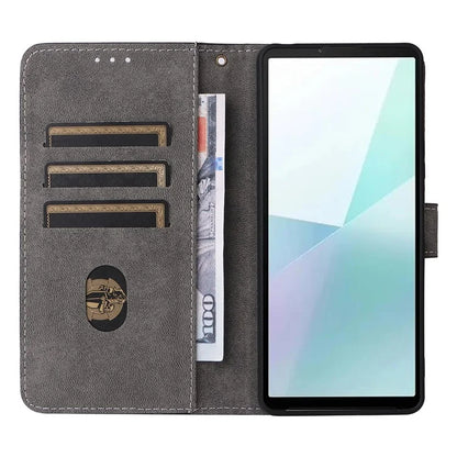 For Sony Xperia 10 VI Case PU Leather Stand Cover with RFID Blocking Wallet
