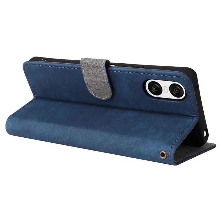 For Sony Xperia 10 VI Case PU Leather Stand Cover with RFID Blocking Wallet