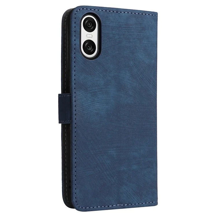 For Sony Xperia 10 VI Case PU Leather Stand Cover with RFID Blocking Wallet
