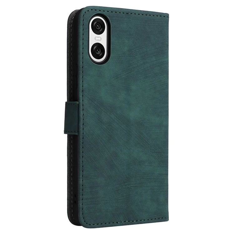 For Sony Xperia 10 VI Case PU Leather Stand Cover with RFID Blocking Wallet