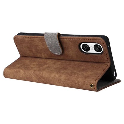 For Sony Xperia 10 VI Case PU Leather Stand Cover with RFID Blocking Wallet