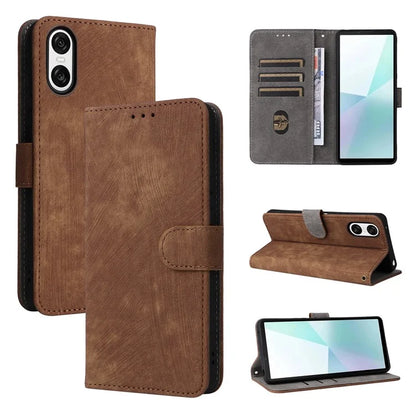 For Sony Xperia 10 VI Case PU Leather Stand Cover with RFID Blocking Wallet