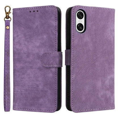 For Sony Xperia 10 VI Case PU Leather Stand Cover with RFID Blocking Wallet