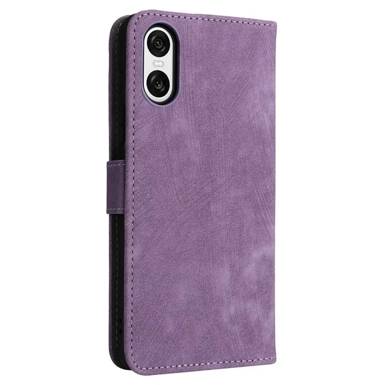 For Sony Xperia 10 VI Case PU Leather Stand Cover with RFID Blocking Wallet