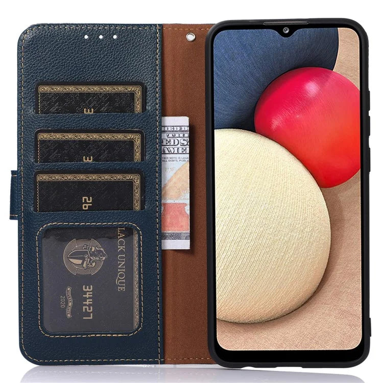 KHAZNEH For iPhone 16 Plus Case RFID Blocking Stand Leather Wallet Phone Cover