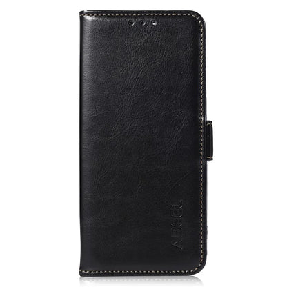 ABEEL For iPhone 16 Pro Max Case Sided-Magnetic PU Leather Crazy Horse Texture Phone Cover