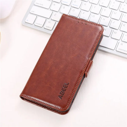 ABEEL For iPhone 16 Pro Max Case Sided-Magnetic PU Leather Crazy Horse Texture Phone Cover