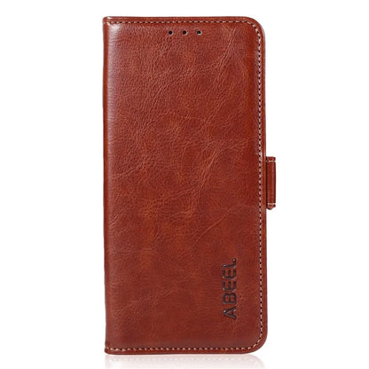 ABEEL For iPhone 16 Pro Max Case Sided-Magnetic PU Leather Crazy Horse Texture Phone Cover