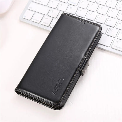 ABEEL For iPhone 16 Pro Case Wallet PU Leather Crazy Horse Texture Phone Cover