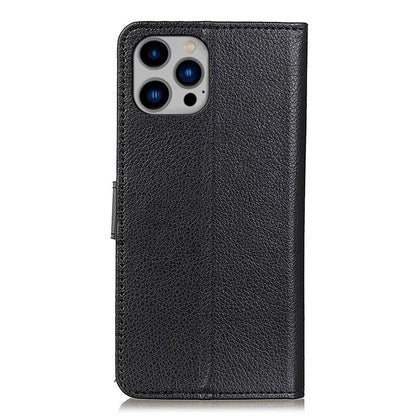 For iPhone 16 Pro Max Case Wallet PU Leather Phone Cover Litchi Texture