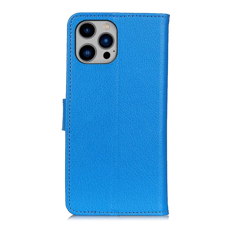 For iPhone 16 Pro Max Case Wallet PU Leather Phone Cover Litchi Texture