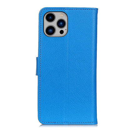 For iPhone 16 Pro Max Case Wallet PU Leather Phone Cover Litchi Texture