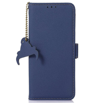 For iPhone 16 Pro Max Case RFID Blocking Genuine Cow Leather Phone Cover