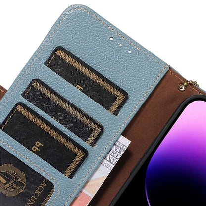 For iPhone 16 Pro Max Case RFID Blocking Genuine Cow Leather Phone Cover