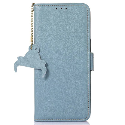 For iPhone 16 Pro Max Case RFID Blocking Genuine Cow Leather Phone Cover