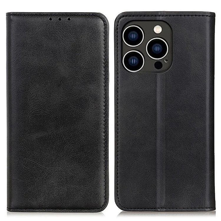 For iPhone 16 Pro Stand Case Split Leather Wallet Phone Cover Auto Magnetic Closed