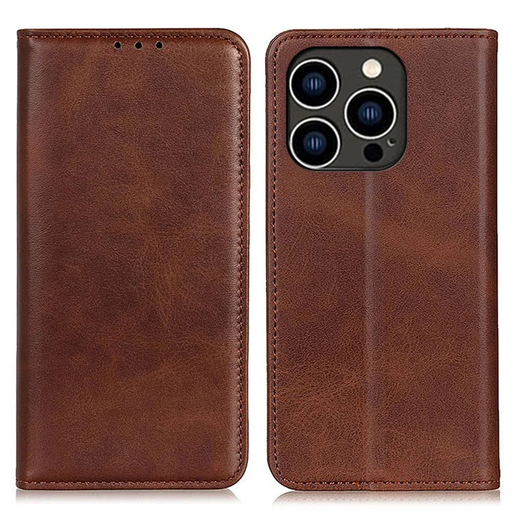 For iPhone 16 Pro Stand Case Split Leather Wallet Phone Cover Auto Magnetic Closed