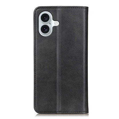 For iPhone 16 Case Magnetic Absorption Split Leather Folio Phone Cover
