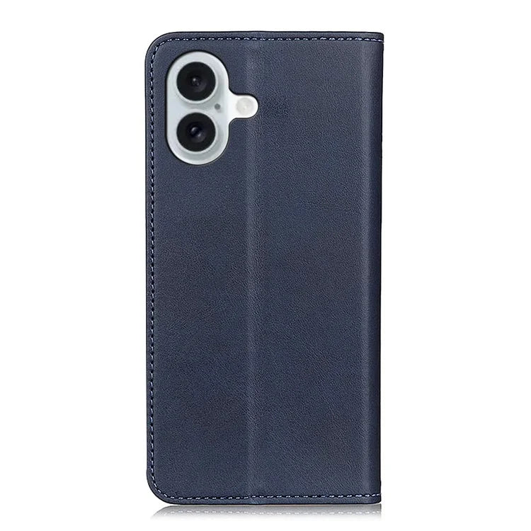 For iPhone 16 Case Magnetic Absorption Split Leather Folio Phone Cover