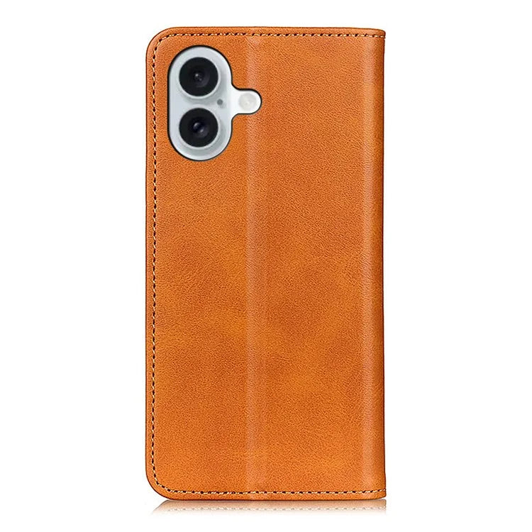 For iPhone 16 Case Magnetic Absorption Split Leather Folio Phone Cover
