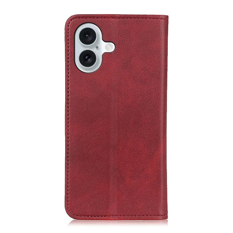 For iPhone 16 Plus Case Wallet Stand Split Leather Phone Cover Auto Magnetic Closed