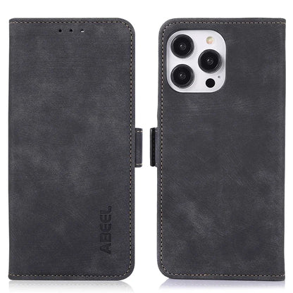 ABEEL For iPhone 16 Pro Wallet Case Stand Retro PU Leather Phone Cover