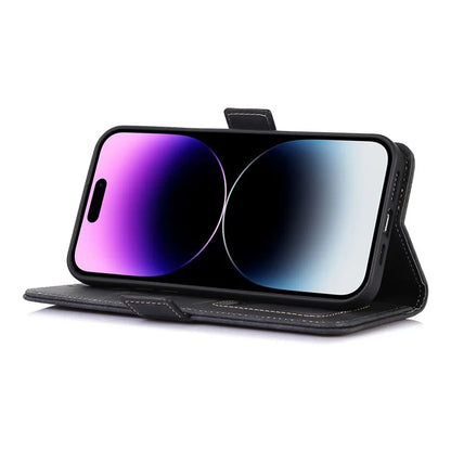ABEEL For iPhone 16 Pro Wallet Case Stand Retro PU Leather Phone Cover