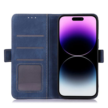 ABEEL For iPhone 16 Pro Wallet Case Stand Retro PU Leather Phone Cover