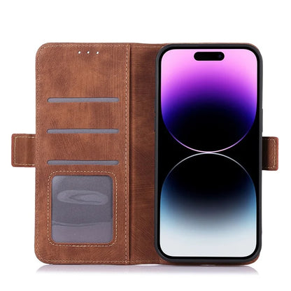 ABEEL For iPhone 16 Pro Wallet Case Stand Retro PU Leather Phone Cover