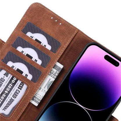 ABEEL For iPhone 16 Pro Wallet Case Stand Retro PU Leather Phone Cover
