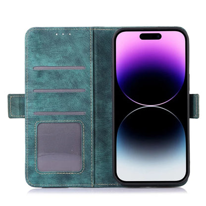 ABEEL For iPhone 16 Pro Wallet Case Stand Retro PU Leather Phone Cover