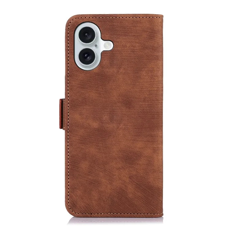 ABEEL For iPhone 16 Case PU Leather Card Slots Stand Retro Phone Cover