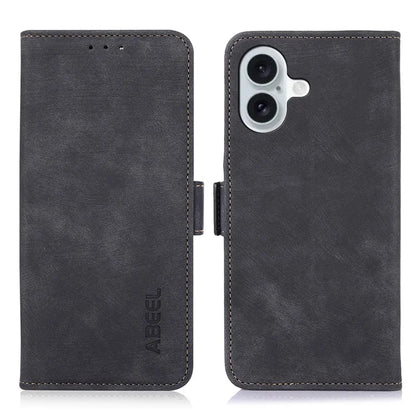 ABEEL For iPhone 16 Case PU Leather Card Slots Stand Retro Phone Cover