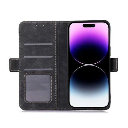 ABEEL For iPhone 16 Case PU Leather Card Slots Stand Retro Phone Cover