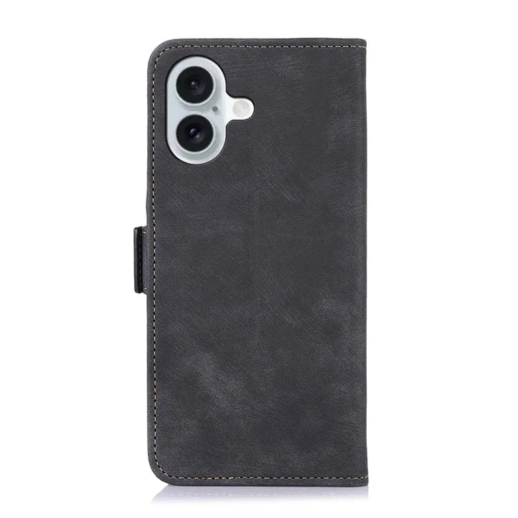 ABEEL For iPhone 16 Case PU Leather Card Slots Stand Retro Phone Cover