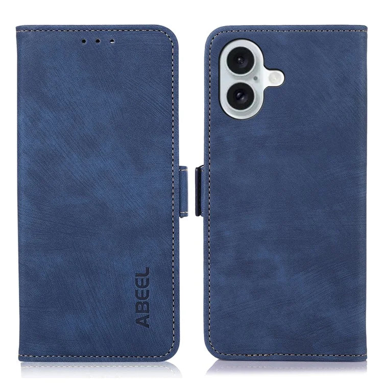 ABEEL For iPhone 16 Case PU Leather Card Slots Stand Retro Phone Cover