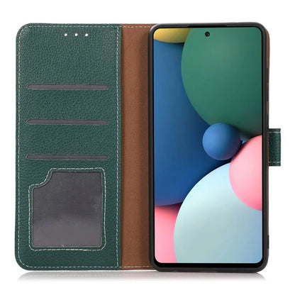 For iPhone 16 Pro Max Stand Case Litchi Texture Leather Phone Cover with Wallet