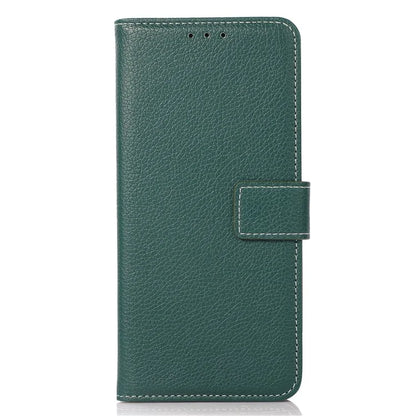 For iPhone 16 Pro Max Stand Case Litchi Texture Leather Phone Cover with Wallet