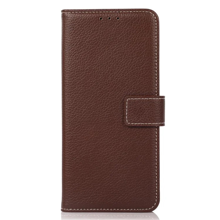 For iPhone 16 Pro Case Stand Litchi Texture Leather Phone Cover