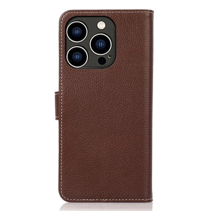 For iPhone 16 Pro Case Stand Litchi Texture Leather Phone Cover