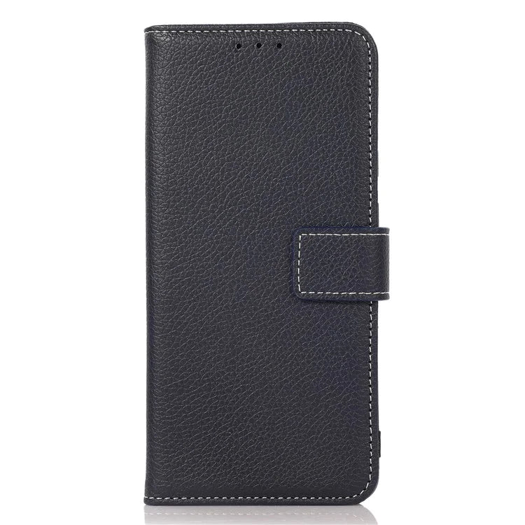 For iPhone 16 Pro Case Stand Litchi Texture Leather Phone Cover