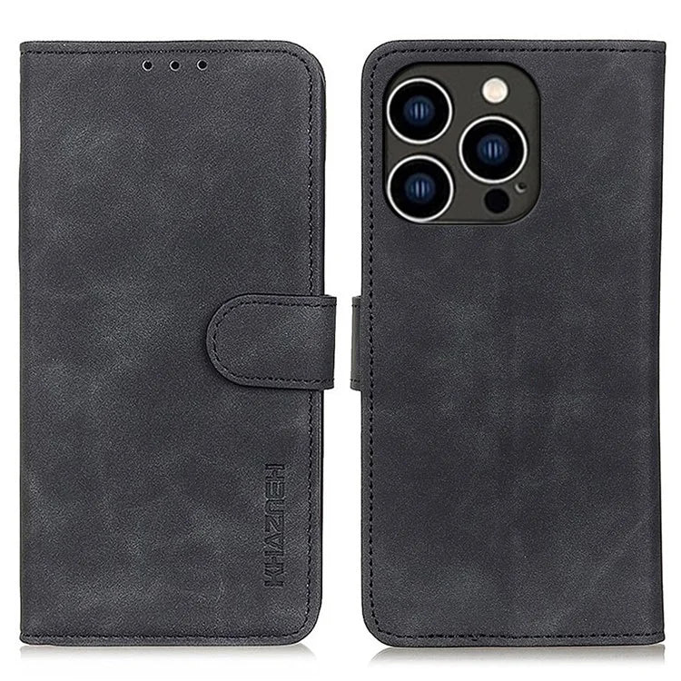 KHAZNEH For iPhone 16 Pro Max Case Vintage PU Leather Folio Phone Cover with Card Slots