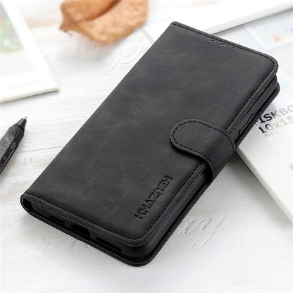 KHAZNEH For iPhone 16 Pro Max Case Vintage PU Leather Folio Phone Cover with Card Slots