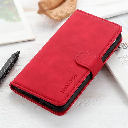 KHAZNEH For iPhone 16 Pro Max Case Vintage PU Leather Folio Phone Cover with Card Slots