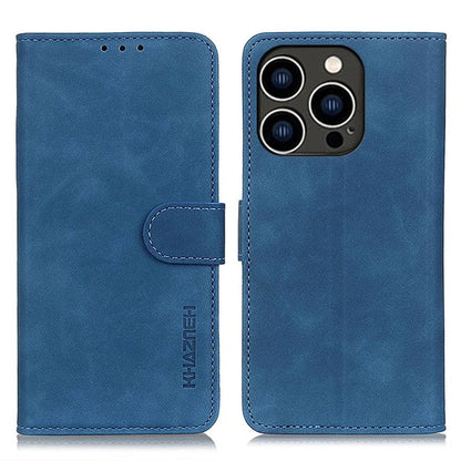 KHAZNEH For iPhone 16 Pro Max Case Vintage PU Leather Folio Phone Cover with Card Slots